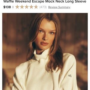 ALO Yoga Mock Neck Sweater - Cream